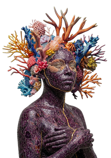 Mosaico do Coral Ancestral — a ancestral tecelã